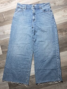 Madewell | Superwide-leg 90's Inspired Oversized Baggy Blue Jeans Sz 32